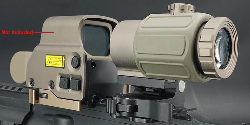 Gotical 4X Magnifier G3Sight Scope Airsoft with Switch to Side QD Mount for 20mm Rail Apply for Red dot Zooms with 3X of Power Shockproof and Weatherproof, Durable Items - Image 5